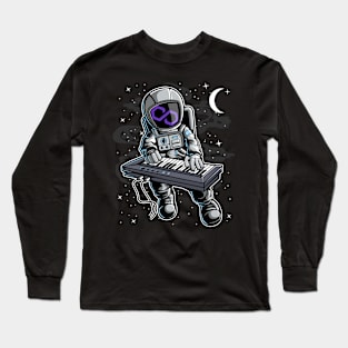 Astronaut Organ Polygon Matic Coin To The Moon Crypto Token Cryptocurrency Blockchain Wallet Birthday Gift For Men Women Kids Long Sleeve T-Shirt